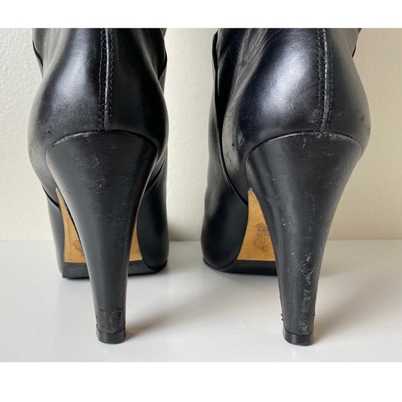 Buffalo London High Heeled Black Boot Slip-On Size 8.5 or 39. Made in Brazil - Picture 5 of 6